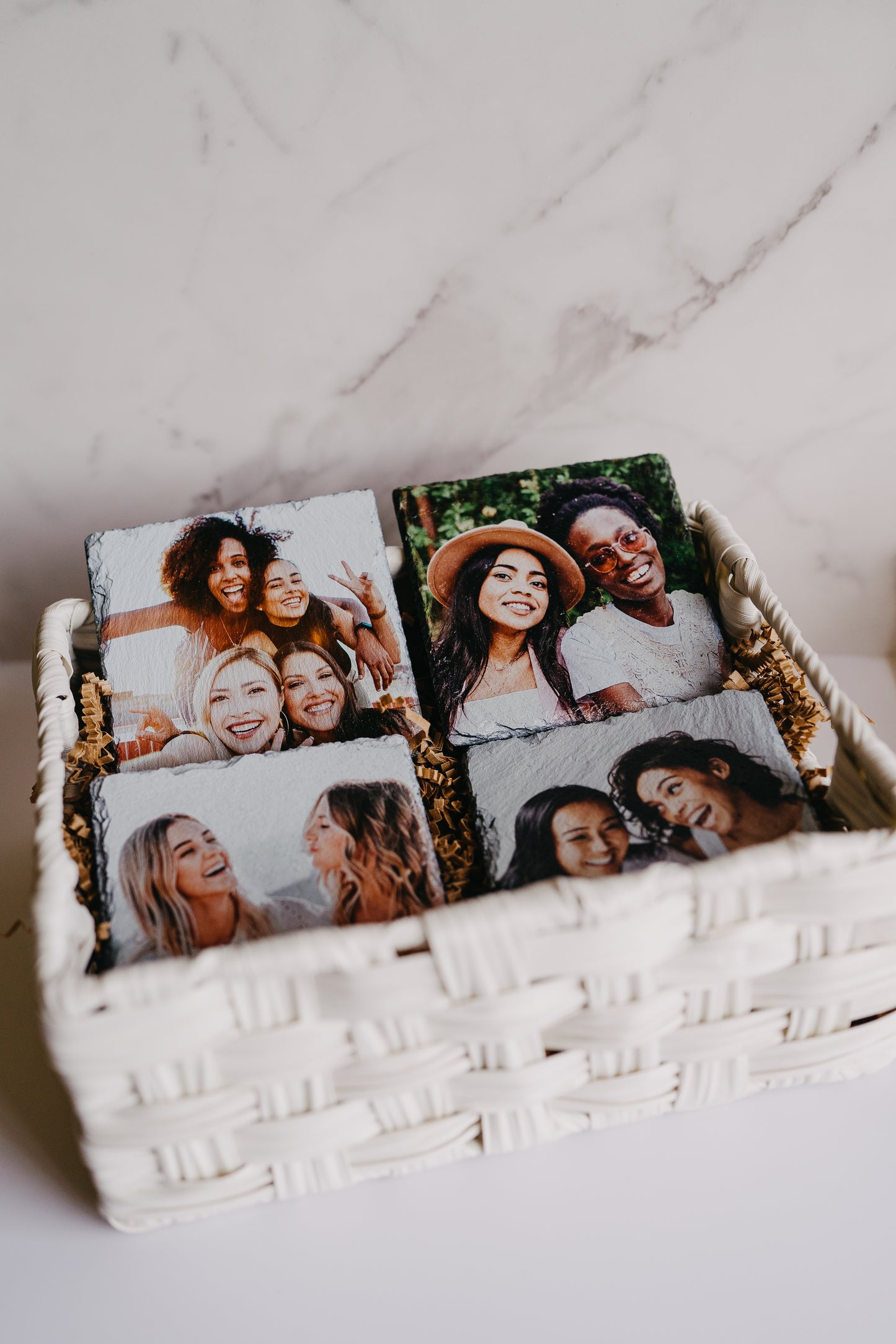 Photo Coasters Slate Stone Personalized