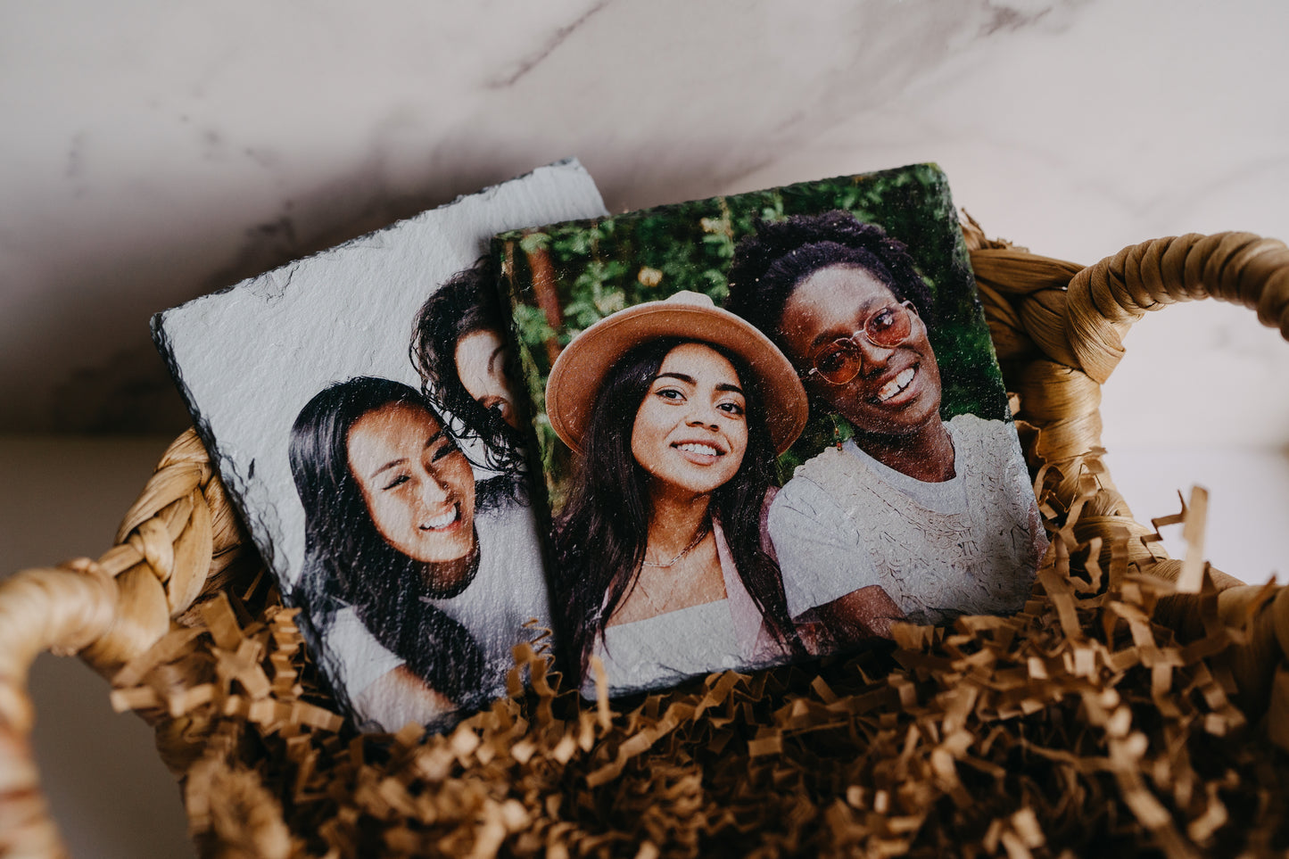 Photo Coasters Slate Stone Personalized