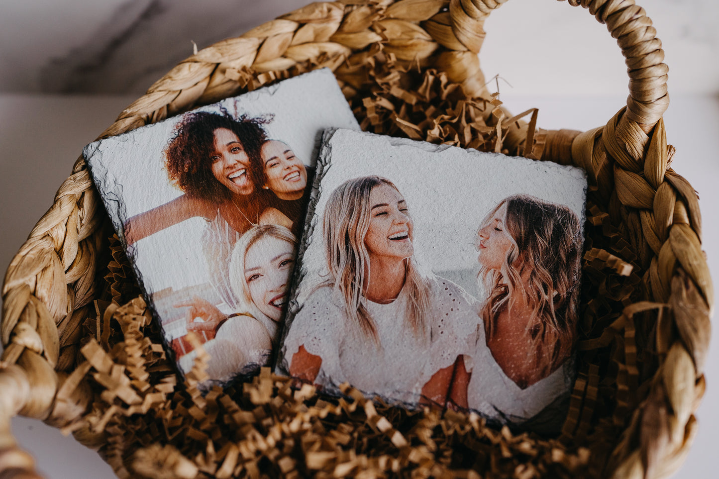 Photo Coasters Slate Stone Personalized