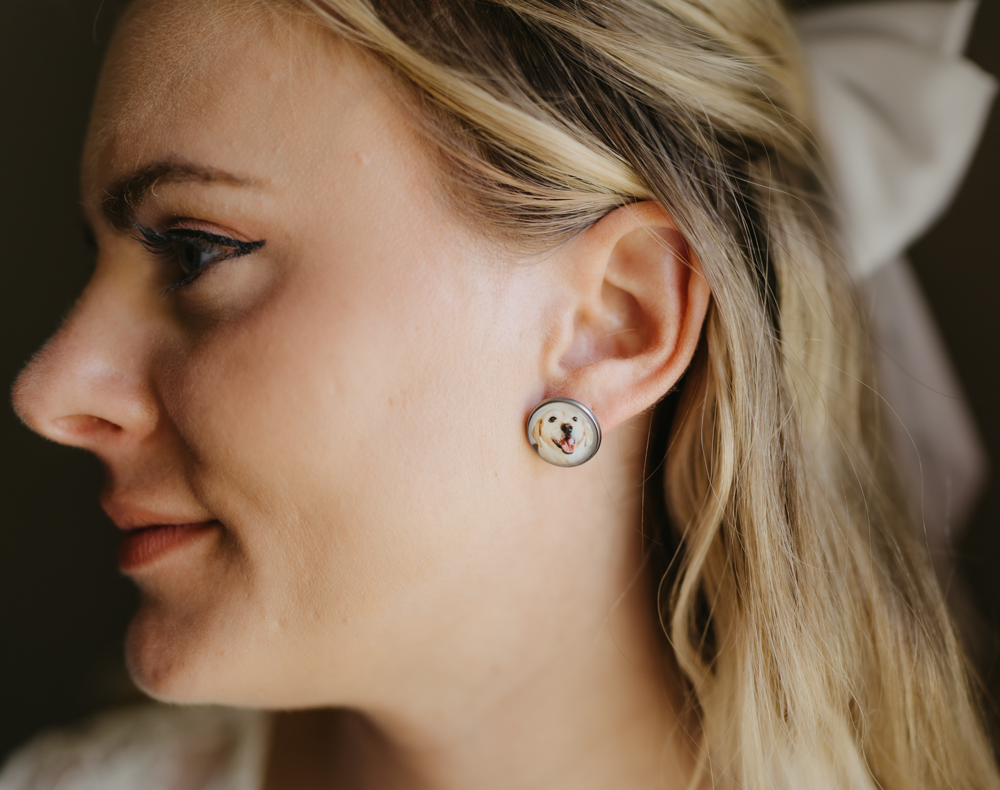 Photo Stud Earrings Personalized Jewelry