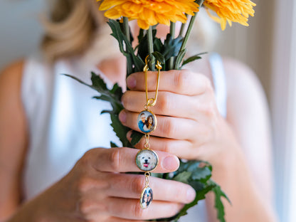 Bridal Bouquet Multi Photo Charm Personalized Memorial Keepsake