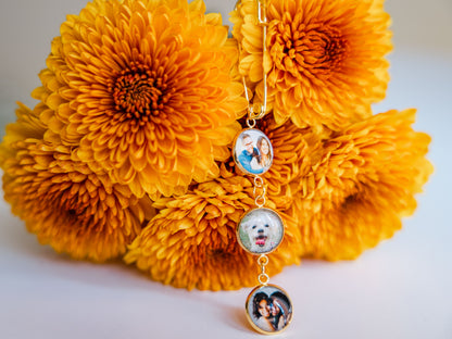 Bridal Bouquet Multi Photo Charm Personalized Memorial Keepsake