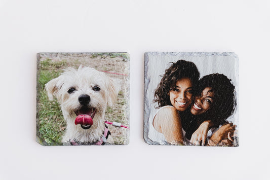 Photo Coasters Slate Stone Personalized