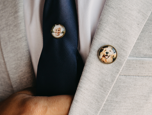 Personalized Tie Tack Brooch Lapel Pin