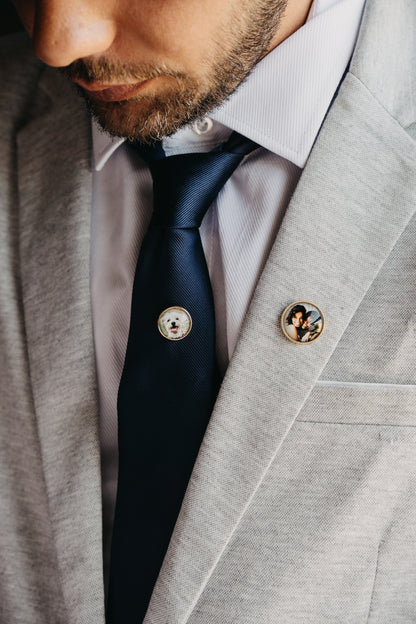 Personalized Tie Tack Brooch Lapel Pin