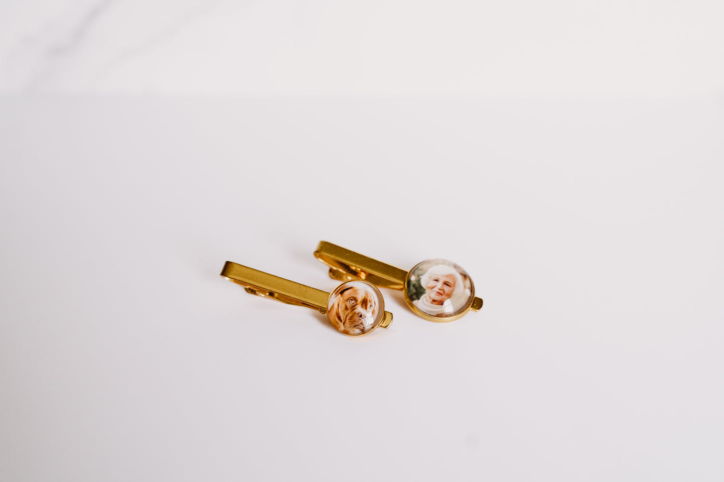 Gold Photo Tie Clip Personalized Memorial Gift