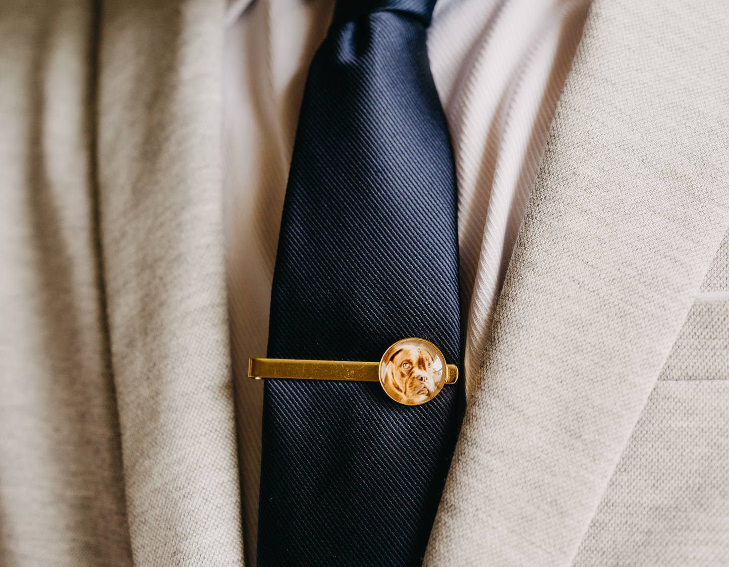 Gold Photo Tie Clip Personalized Memorial Gift