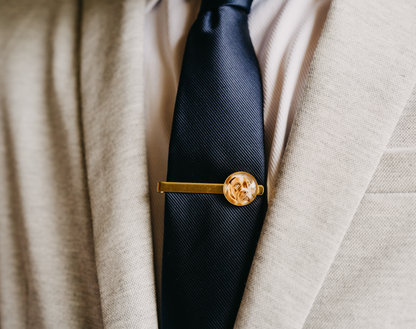 Gold Photo Tie Clip Personalized Memorial Gift