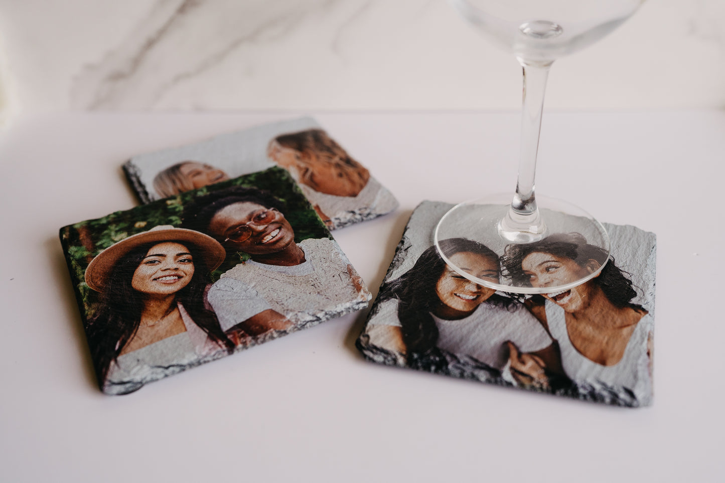 Photo Coasters Slate Stone Personalized