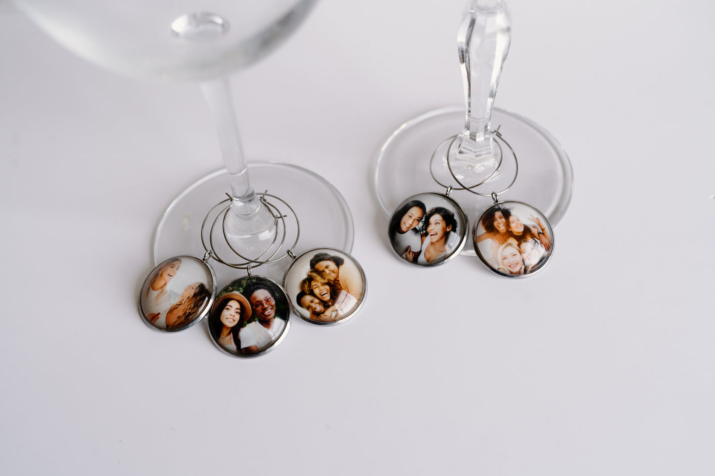 Custom Wine Charms, Photo Wine Glass Charms, Wine Lover Personalized Gift