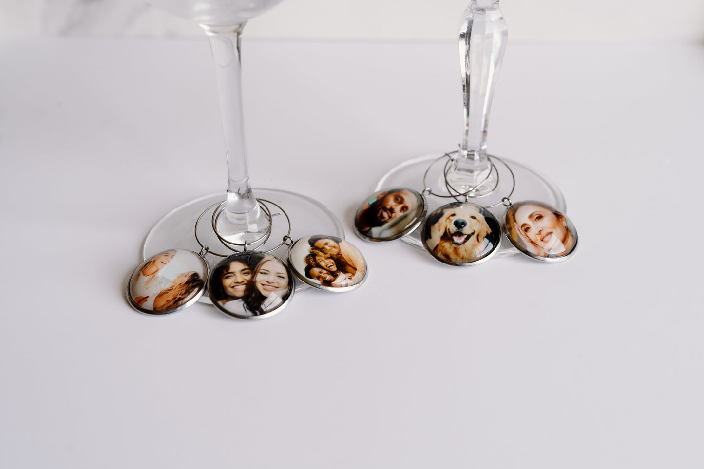 Custom Wine Charms, Photo Wine Glass Charms, Wine Lover Personalized Gift