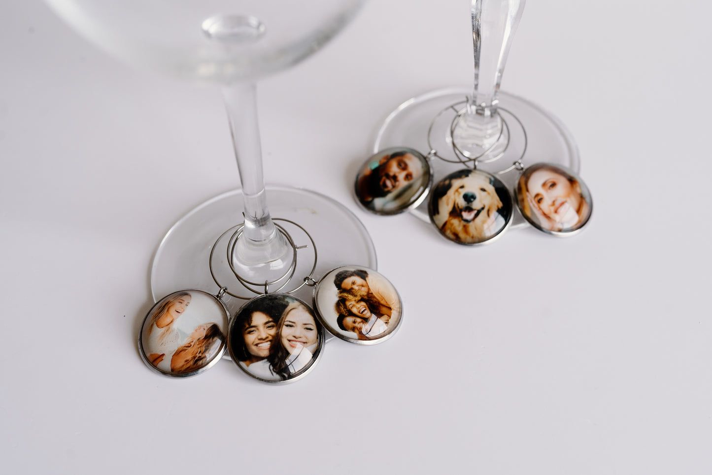 Custom Wine Charms, Photo Wine Glass Charms, Wine Lover Personalized Gift