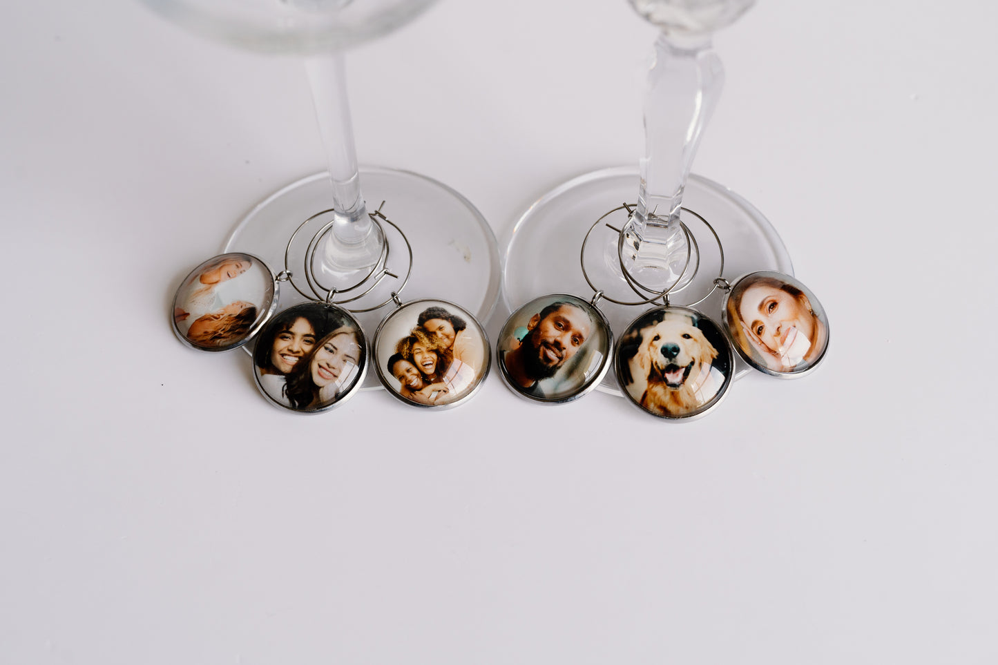 Custom Wine Charms, Photo Wine Glass Charms, Wine Lover Personalized Gift