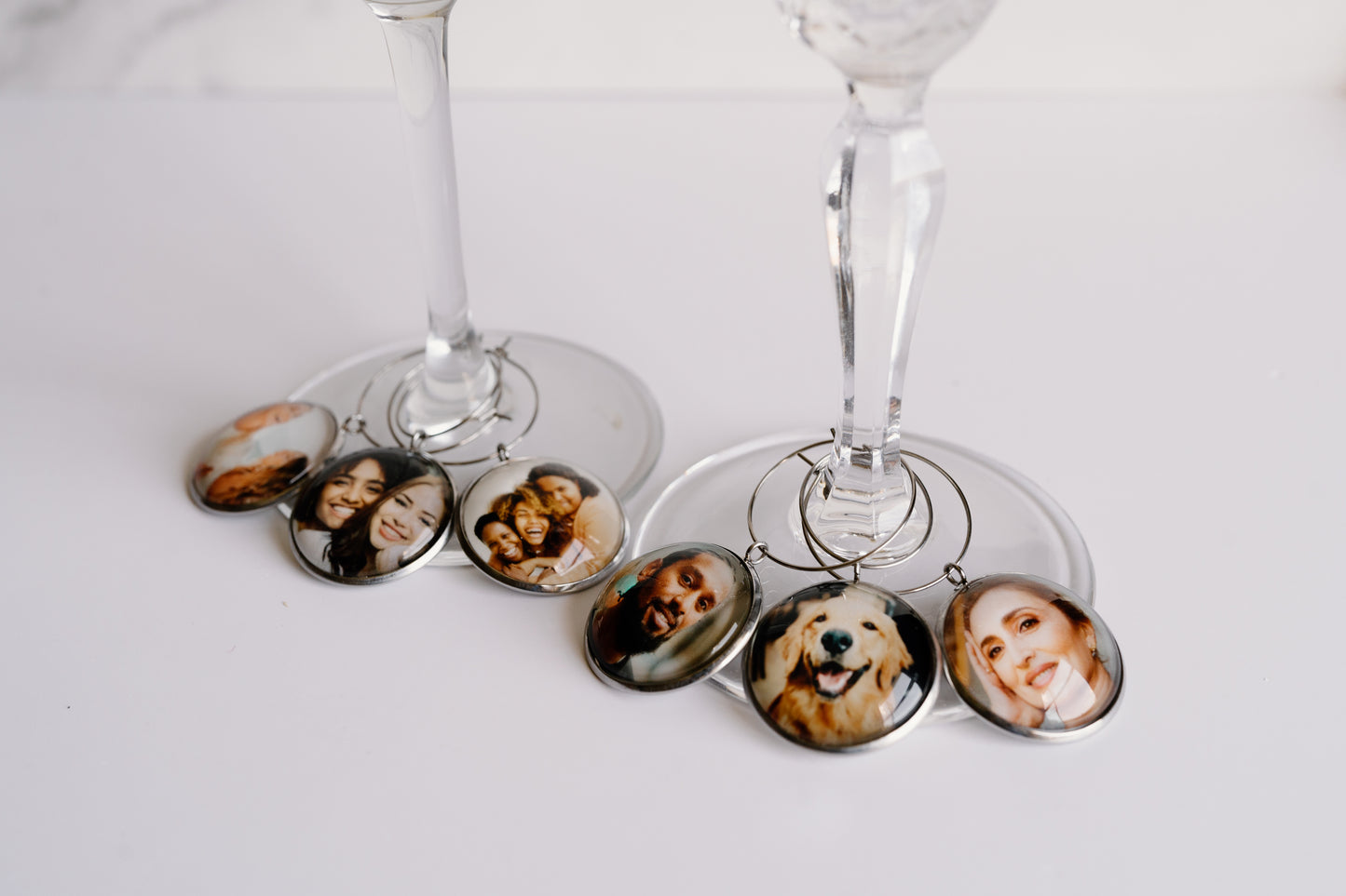 Custom Wine Charms, Photo Wine Glass Charms, Wine Lover Personalized Gift