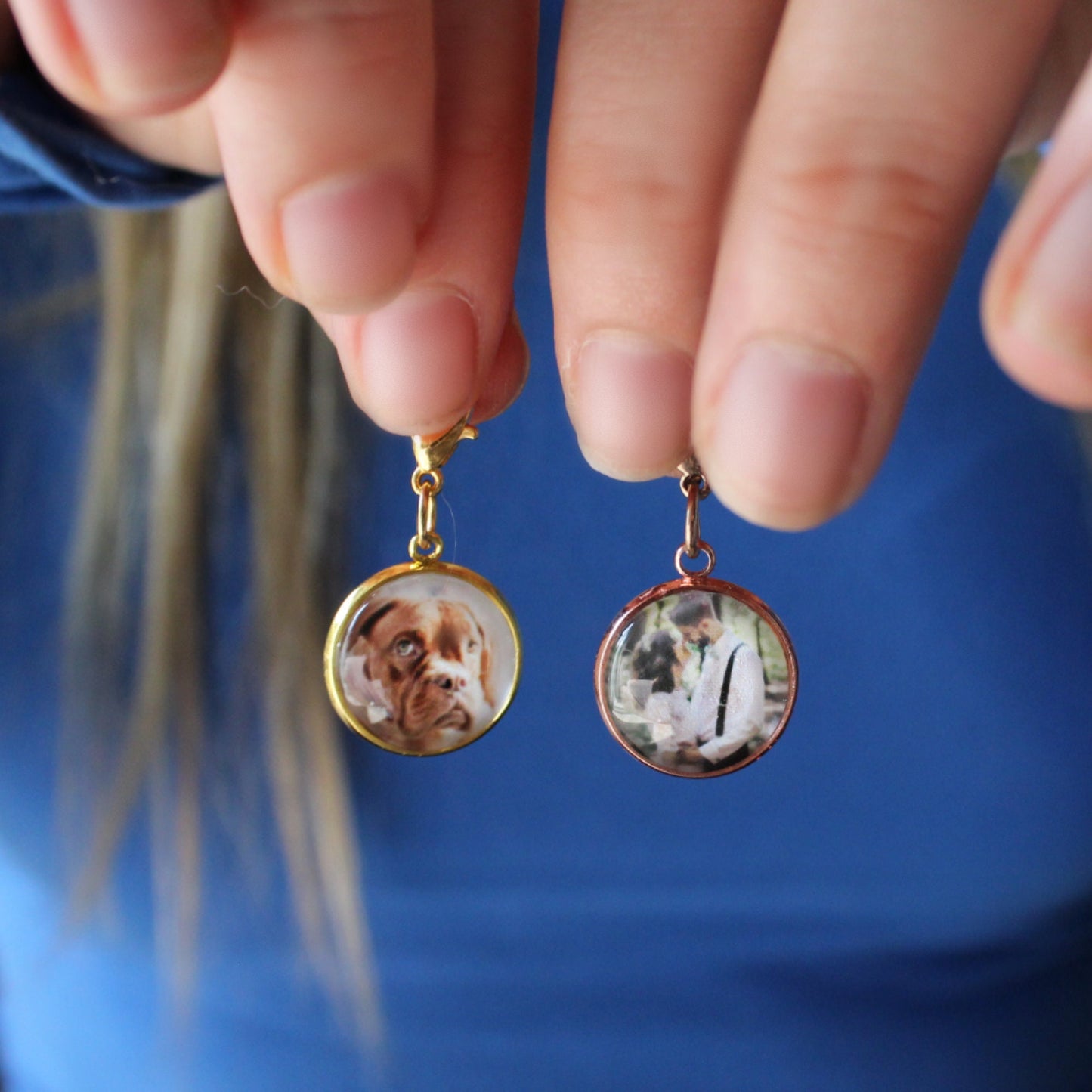 Personalized Photo Charm Gold or Rose Gold