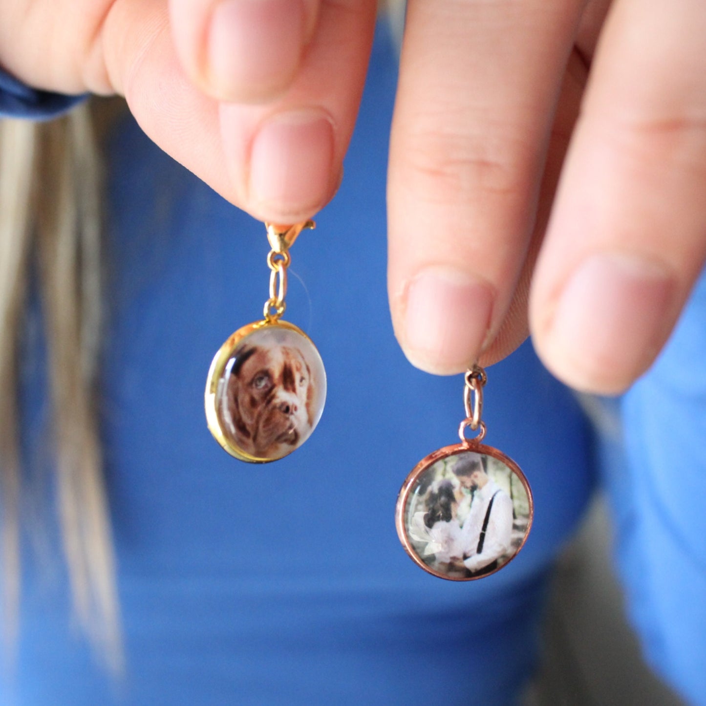 Personalized Photo Charm Gold or Rose Gold