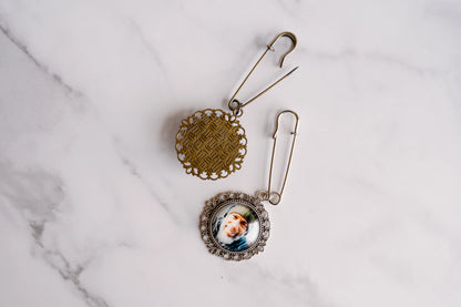 Double Sided Picture Wedding Bouquet Charm