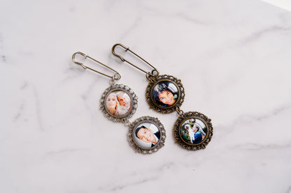 Personalized Bridal Bouquet Charm Using Multiple Photos