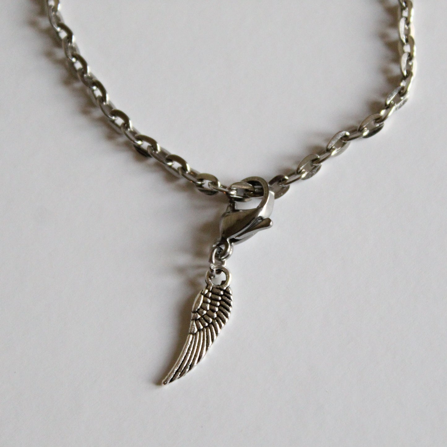 Angel Wing Bracelet Charm, Memorial Angel Wing Charm For Bracelet