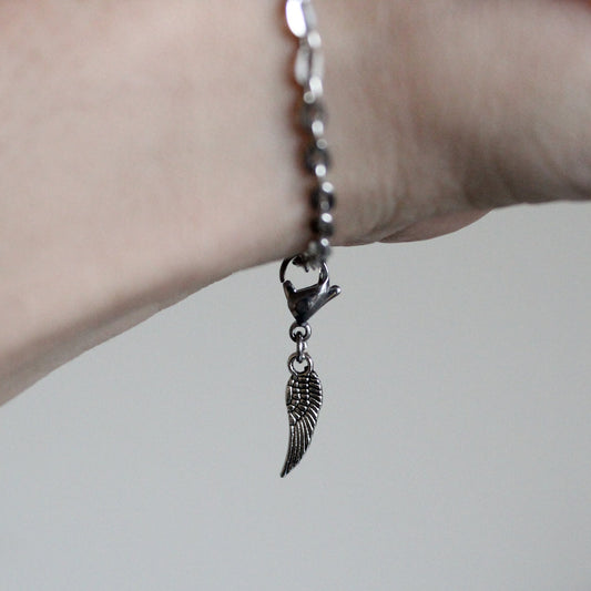 Angel Wing Bracelet Charm, Memorial Angel Wing Charm For Bracelet